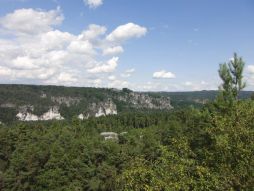 Blick vom Rauensteinkamm zur Bastei